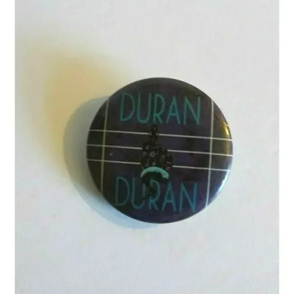 Duran Duran Vintage 1980's Badge Button Pin Pop Rock New Wave Purple Cobra 1.25" - Picture 2 of 4